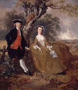 Thomas Gainsborough An Unknown Couple in a Landscape oil painting